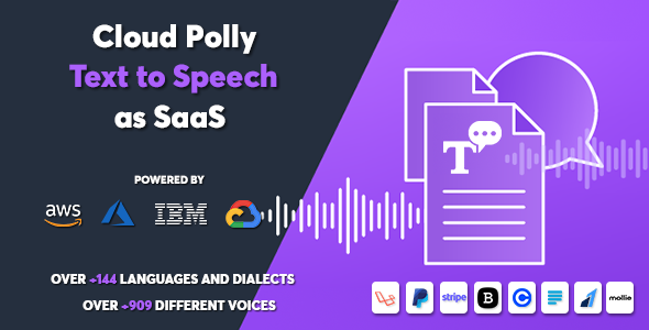 Cloud Polly – Ultimate AI Text to Speech as SaaS