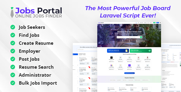 Jobs Portal – Job Board Laravel Script