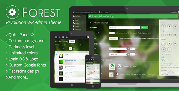 Forest – Revolution WordPress Admin Theme