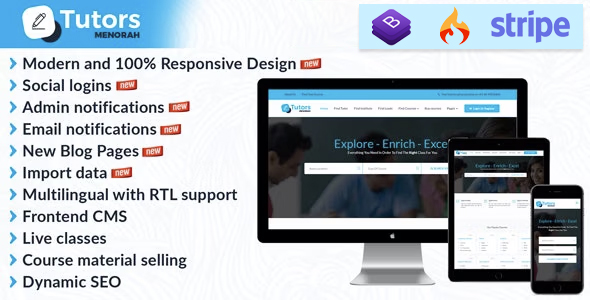 MenorahDirectory – Online Video Classes Tutoring Script
