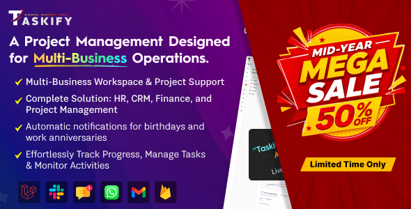 Taskify – Project Management – Task Management & Productivity Tool