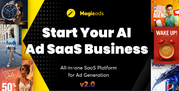 MagicAds – All-in-One Ad Generation SaaS Platform – Image, Video, UGC & Ad Copy Generator