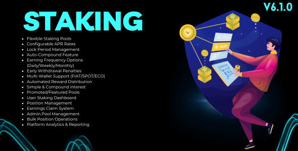 Staking for Bicrypto – Token Staking Pools, APR Rewards & Auto-Compound System Addon