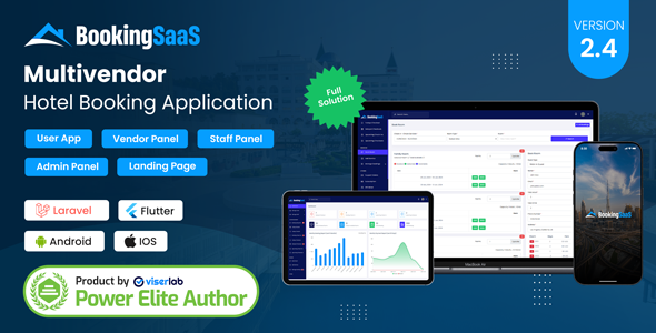 BookingSaaS – Complete MultiVendor Hotel Booking Application SAAS