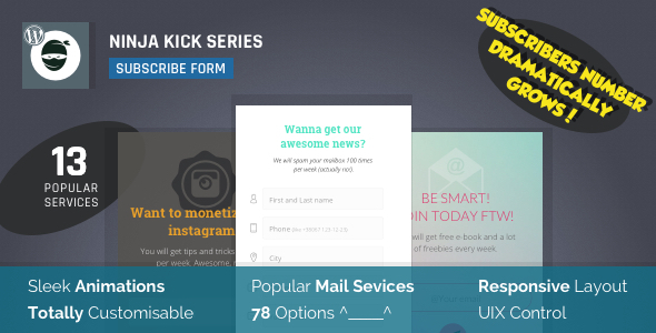 Email Opt-In Lead Generation WordPress Plugin – Ninja Kick