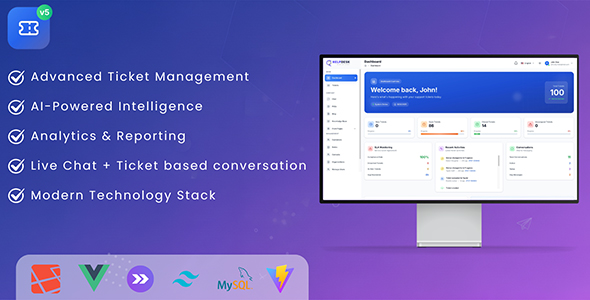 HelpDesk Pro – AI-Powered Support Ticket System with Live Chat & Knowledge Base – Laravel