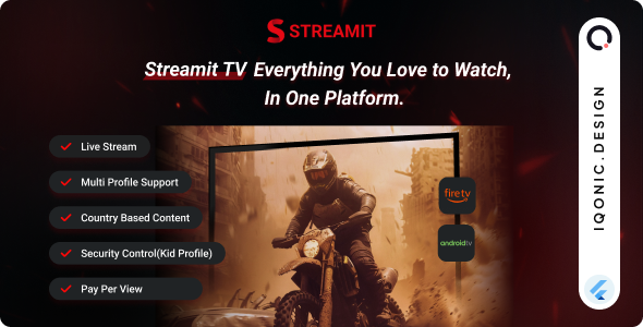 Streamit – OTT TV App for Video Streaming Built with Flutter