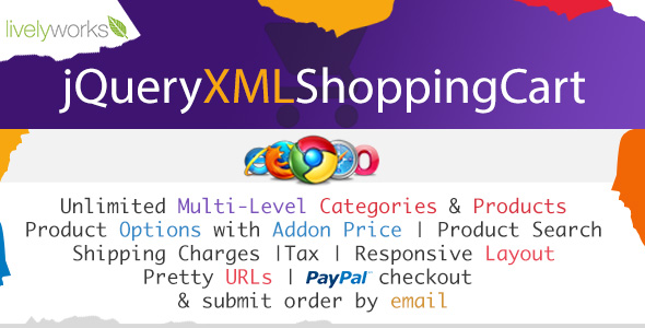 JQuery XML Shopping Cart – Store – Shop – PayPal Store