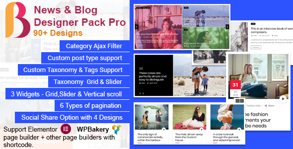 News and Blog Designer Pack Pro – Blog Plugin with Post Filter for WordPress and Elementor
