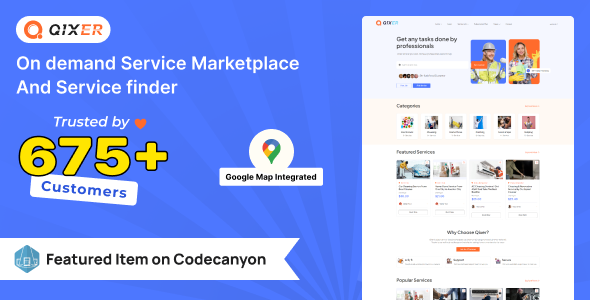 Qixer – Multi-Vendor On demand Handyman Service  Marketplace and Service Finder