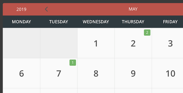 eCalendar – Responsive Events Calendar