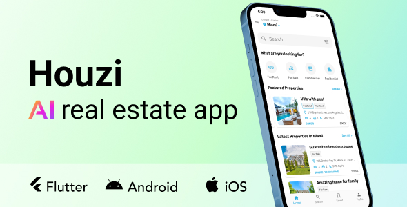 Houzi AI real estate app – Houzez – Flutter