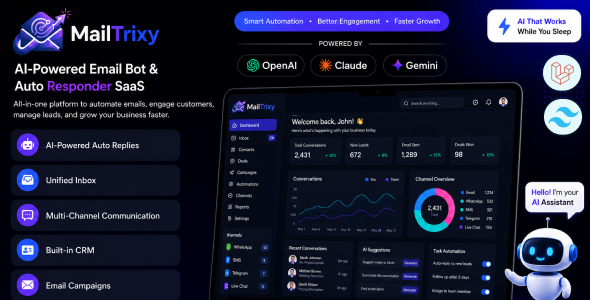 MailTrixy – AI-Powered Email Bot & Auto Responder SaaS