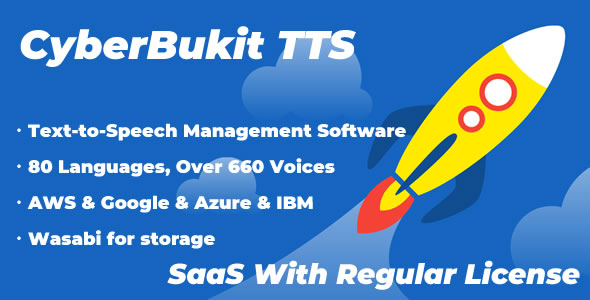 CyberBukit TTS – Text to Speech – SaaS Ready