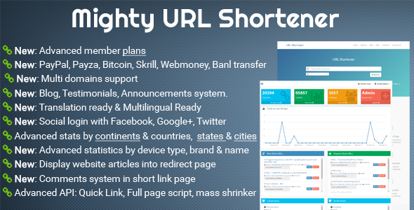 Mighty URL Shortener – Short URL Script