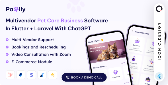 Pawlly- Multivendor Pet Care Business App in Flutter & Laravel