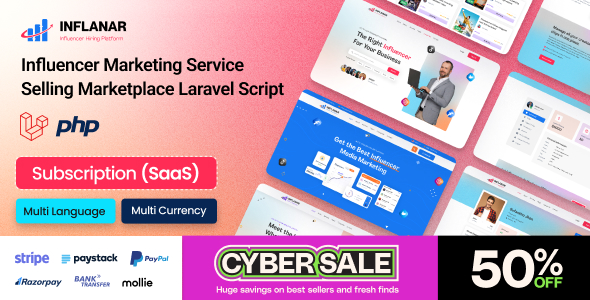 Inflanar – Influencer Marketing Service Selling Marketplace Laravel Script