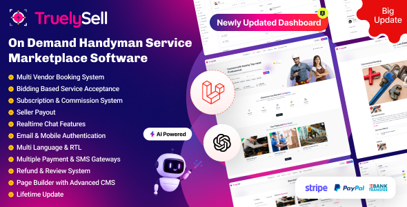 TruelySell – Multi Service Booking & Provider Marketplace Platform (Laravel 12)