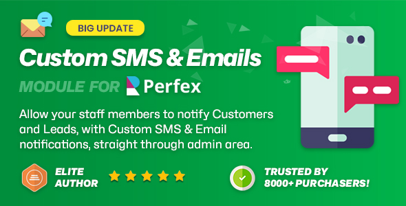 Custom SMS & Email Notifications Automation for Perfex CRM