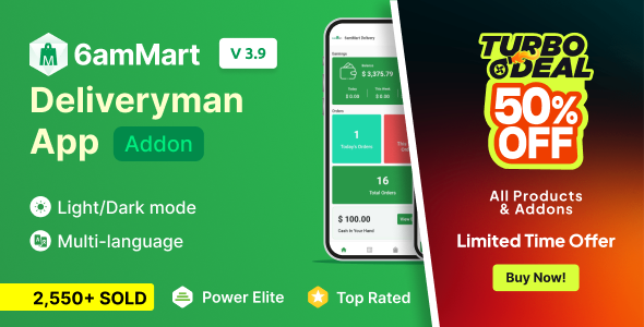 6amMart – Delivery Man App