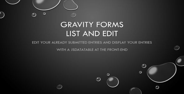 Gravity Forms – List & Edit