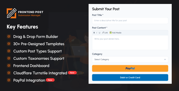 Frontend Post Submission Manager