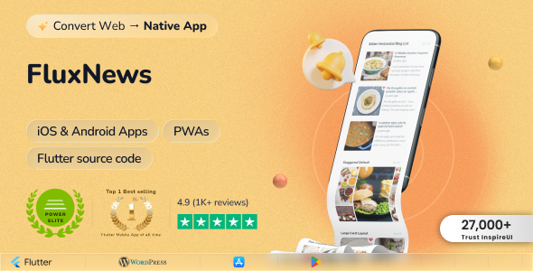 FluxNews – Flutter mobile app for WordPress