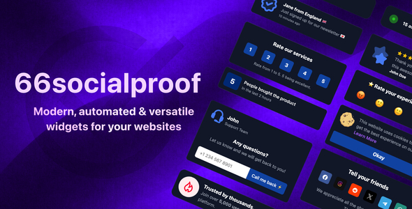 66socialproof – Social Proof & FOMO Widgets Notifications (SAAS)