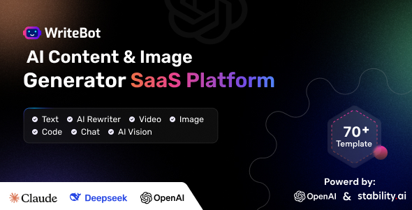 WriteBot – AI Content Generator SaaS Platform