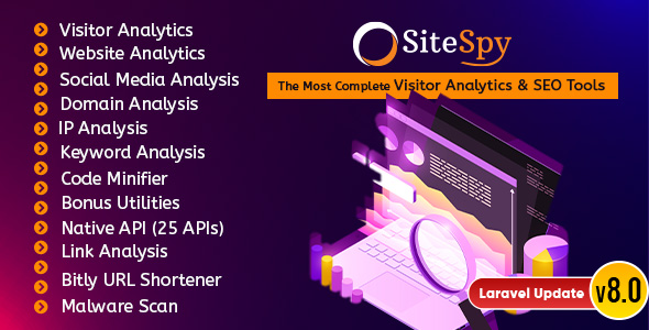 SiteSpy – The Most Complete Visitor Analytics & SEO Tools (SaaS)