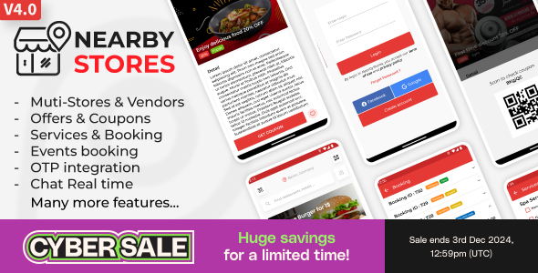 NearbyStores Android – Offers & Coupons, Events, Restaurant, Services & Booking 4.0