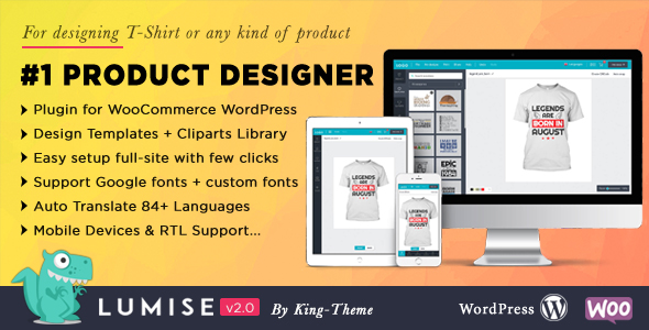 Product Designer for WooCommerce WordPress – Lumise