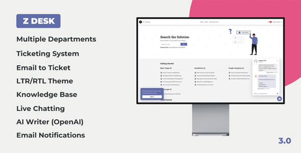 Z Desk – Support Tickets System with Knowledge Base and FAQs