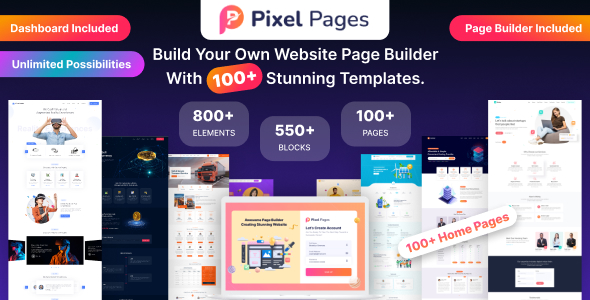 PixelPages – SAAS Application Website Builder for HTML Template