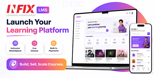 Infix LMS – Complete LMS Platform with Instructor Marketplace, Quiz & Certificate