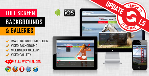 FullScreen Background / Gallery – Image and Video