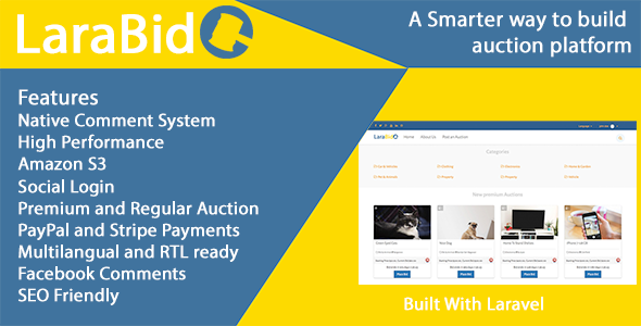 LaraBid – A Laravel PHP Auction Platform