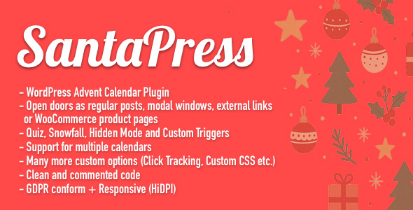 SantaPress – WordPress Advent Calendar Plugin & Quiz