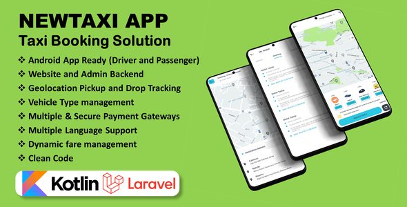 NewTaxi App – Online Taxi Booking App With Admin Panel & Driver/User Panel – Multi Payment Gateways