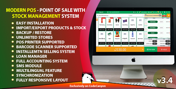 Modern POS – Point of Sale with Stock Management System
