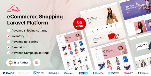 Zaika eCommerce CMS – Laravel eCommerce Shopping Platform