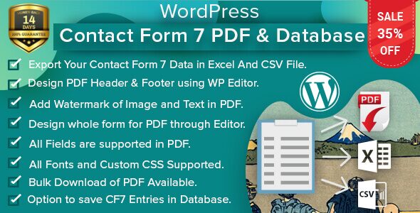WordPress Contact Form 7 PDF, Google Sheet & Database