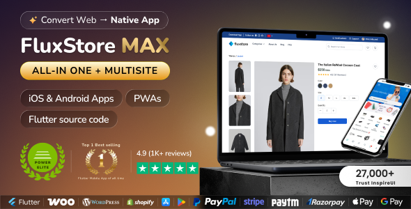 FluxStore MAX – The All-in-One and Multisite E-Commerce Flutter App for Businesses of All Sizes