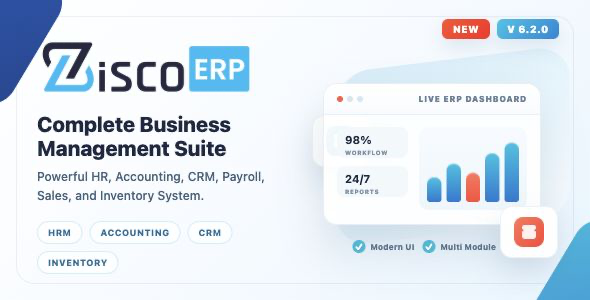 ZiscoERP – Powerful HR, Accounting, CRM System