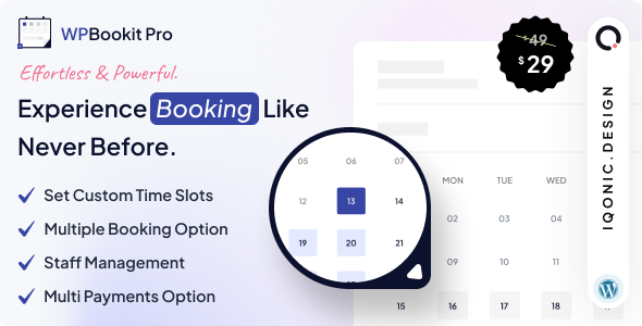WPBookit Pro – Appointment Booking Plugin for WordPress