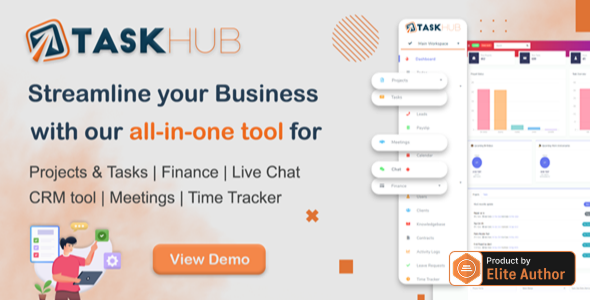 Project Management, Finance, CRM Tool – Taskhub