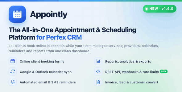 Appointly – Perfex CRM Appointments