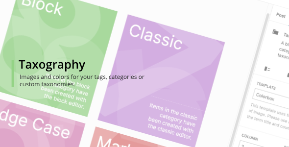 Taxography – Category Tag Images & Colors Supports Custom Taxonomy for WordPress