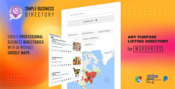 Simple Business Directory with Maps, Store Locator, Distance Search – AI Powered