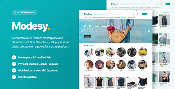 Modesy – E-commerce & Marketplace Script
